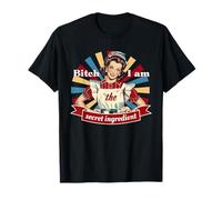 Bitch I Am The Secret Ingredient Funny Vintage Pinup Design T-Shirt