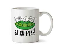 Bitch Peas Vegan Vegetarian You Can't Sit with Us Mugs Ceramic Cup Funny Tea Mug for Milk Kitchen Restaurant 330Ml