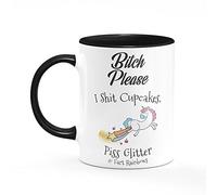 Bitch Please I'm A Unicorn Mug One Size Black/White Funny Unicorn Rude Gift Sister Best Girl Friend