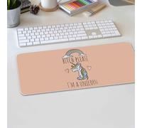 Bitch Please Im a Unicorn Personalised Gaming Mat Custom Colour Gamer Gift | Large Desk Surface | Smooth Tracking Area | Non Slip Base | Made in the UK