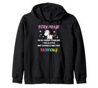 Bitch Please Im So Fucking Fabulous Womens Unicorn Gift Zip Hoodie