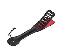 Bitch Spanking Paddle for Adults, 12.8inch Faux Leather Slapper Paddle for Sex Play