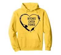Bitches Catch Fishes Fishing Heart Angler Fish Fisherman Pullover Hoodie