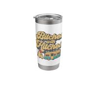 Bitches with Hitches Funny Retro Camping RV Camper Gift Idea Stainless Steel Insulated Tumbler