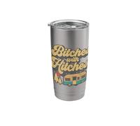 Bitches with Hitches Funny Retro Camping RV Camper Gift Idea Stainless Steel Insulated Tumbler