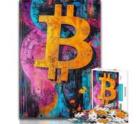 Bitcoin Adult Jigsaws 1000 Pieces Difficult,Learning Educational Toys Family Games with Matching Poster And Trivia Sheet 38x26cm