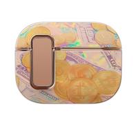 Bitcoin And U.S. Dollars Compatible with Airpod Pro 1/2 Case PC Scratch-Resistant Drop-Proof Protective Cover with Secure Buckle