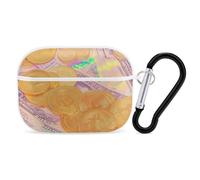 Bitcoin And U.S. Dollars Compatible with Airpod Pro Case PC Scratch-Resistant Drop-Proof Protective Cover with Keychain White-style