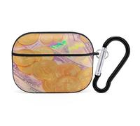 Bitcoin And U.S. Dollars Compatible with Airpod Pro Case PC Scratch-Resistant Drop-Proof Protective Cover with Keychain Black-style