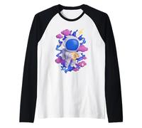 Bitcoin Astronaut Space Crypto HODL Moon Design Raglan Baseball Tee