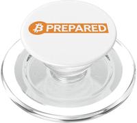 Bitcoin Be Prepared Orange and Digital Gold PopSockets PopGrip for MagSafe