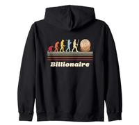 Bitcoin Billionaire Evolution From Monkey to Human to BTC Zip Hoodie