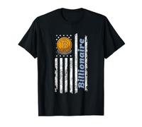 Bitcoin Billionaire Patriotic American Flag 21 Million BTC T-Shirt