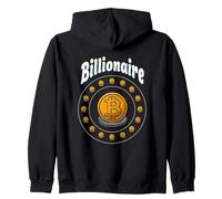 Bitcoin Billionaire Very Wealthy Rich Successful Billion BTC Zip Hoodie