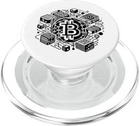 Bitcoin Blockchain Tech Art for Crypto Enthusiasts PopSockets PopGrip for MagSafe