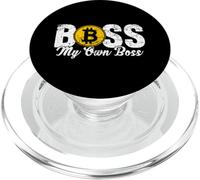 Bitcoin Boss BTC Cryptocurrency Crypto Trader Vintage PopSockets PopGrip for MagSafe