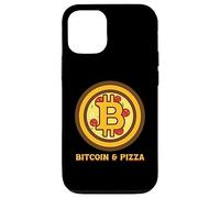 Bitcoin BTC Crypto Currency Wallet Pizza Blockchain Gift Case for iPhone 12/12 Pro