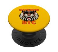 Bitcoin BTC Tiger (Statement & Graphic) PopSockets Adhesive PopGrip