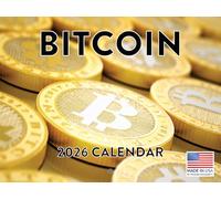 Bitcoin Calendar 2026 Monthly Wall Calender 12 Month | American Made In The USA
