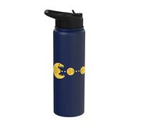 Bitcoin Chases and Eats the Dollar Euro for Crypto Fans Stainless Steel Insulated Water Bottle