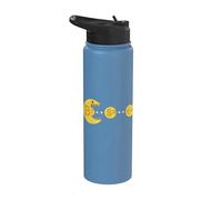 Bitcoin Chases and Eats the Dollar Euro for Crypto Fans Stainless Steel Insulated Water Bottle