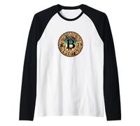 Bitcoin Church Painting Symbol Large Round Centre Raglan Baseball Tee