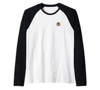 Bitcoin Church Religion Symbol Small Subtle Little Simple Raglan Baseball Tee