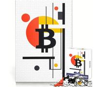 Bitcoin Crypto Blockchain 1000 Pieces Puzzles for Teenagers Memory Training Peaceful Escape Flawless Cut Winter Gift (38x52cm)