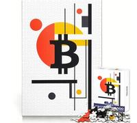 Bitcoin Crypto Blockchain Jigsaw 1000 Pieces for Adults Focus Enhance Casual Relaxation Smooth Cut Lovely Gift (38x26cm)