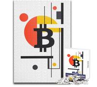 Bitcoin Crypto Blockchain Puzzle for Adults 1000 Pieces Focus Building Educational Activity for Festive Occasions Size 38x26cm