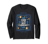 Bitcoin Crypto Code is The New Currency Blockchain Long Sleeve T-Shirt