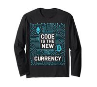 Bitcoin Crypto Code is The New Currency Blockchain Long Sleeve T-Shirt
