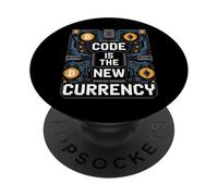 Bitcoin Crypto Code Is The New Currency Blockchain PopSockets Adhesive PopGrip