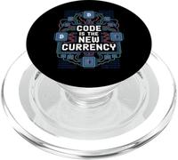 Bitcoin Crypto Code Is The New Currency Blockchain PopSockets PopGrip for MagSafe