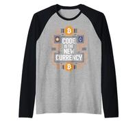 Bitcoin Crypto Code is The New Currency Blockchain Raglan Baseball Tee
