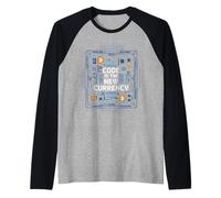 Bitcoin Crypto Code is The New Currency Blockchain Raglan Baseball Tee