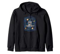 Bitcoin Crypto Code Is The New Currency Blockchain Zip Hoodie