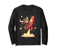 Bitcoin Crypto Currency Bull BTC Block Chain Long Sleeve T-Shirt