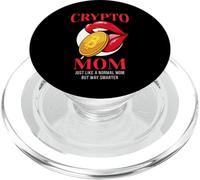 Bitcoin Crypto Mom Just Like A Normal Mom But Way Smarter PopSockets PopGrip for MagSafe