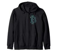 Bitcoin Cryptocurrency BTC Binary Code Coders & Traders Zip Hoodie