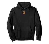 Bitcoin Cryptocurrency BTC Neck Position Orange Bitcoin Logo Pullover Hoodie