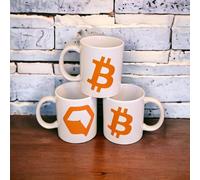 Bitcoin Cryptocurrency Mugs Ceramic Gift (Bitcoin-Orange)