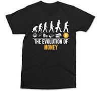 Bitcoin Evolution of Money T-Shirt Crypto Enthusiast Gift Elon Musk Inspired Tee Black T-Shirt Black L