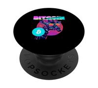 Bitcoin Giraffe (Funny BTC 80s Style Graphic) PopSockets Adhesive PopGrip