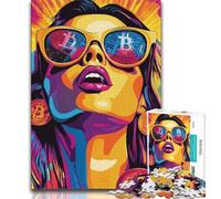 Bitcoin Girl Puzzles 1000 Pieces for Adults,Challenging Game And Family Play for Is Ideal As A Gift for The Whole Family (50x75cm)