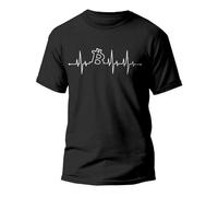 Bitcoin Heartbeat Cryptocurrency T-shirt Crypto Tee Top Birthday gift S to 3XL black M