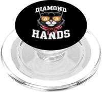 Bitcoin HODL Cat Diamond Hands PopSockets PopGrip for MagSafe