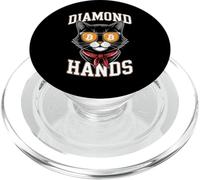 Bitcoin HODL Cat Diamond Hands PopSockets PopGrip for MagSafe
