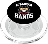 Bitcoin HODL Cat Diamond Hands PopSockets PopGrip for MagSafe