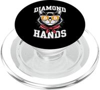 Bitcoin HODL Cat Diamond Hands PopSockets PopGrip for MagSafe